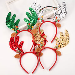 Ardorchid Christmas headband offers one-size-fit-most comfort for long events.