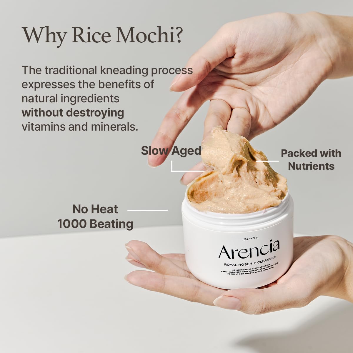 Arencia Calendula Rice Mochi Cleanser ideal for all skin types.