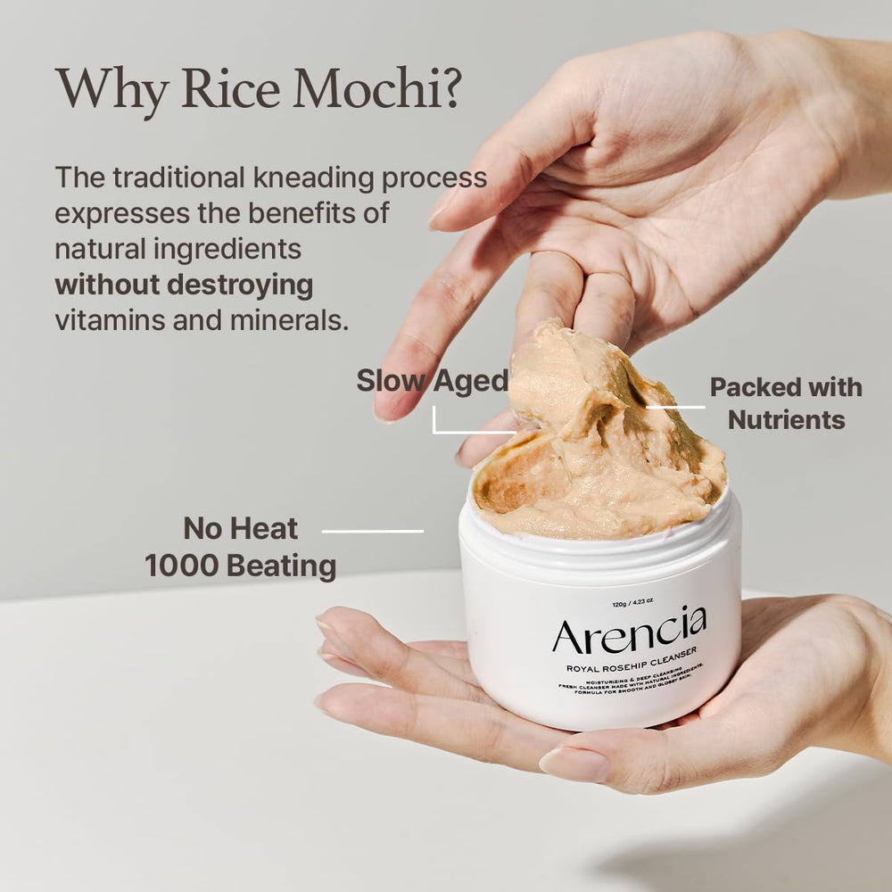 Arencia Calendula Rice Mochi Cleanser ideal for all skin types.