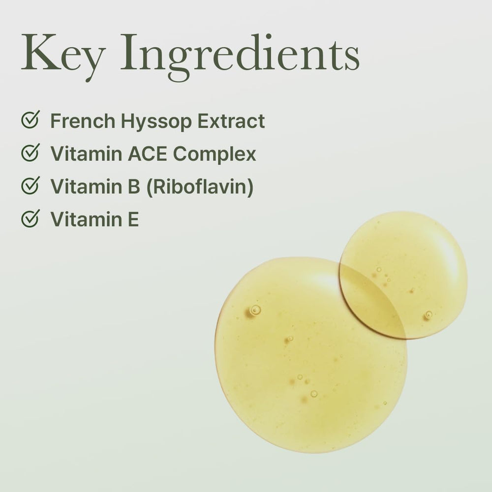 ARENCIA Hyssop Glow mask ingredients bottle emphasizes flaxseed and hyssop blend.