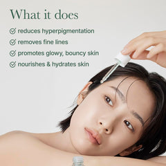 ARENCIA Hyssop Glow Serum dropper captures precise dosing for skincare