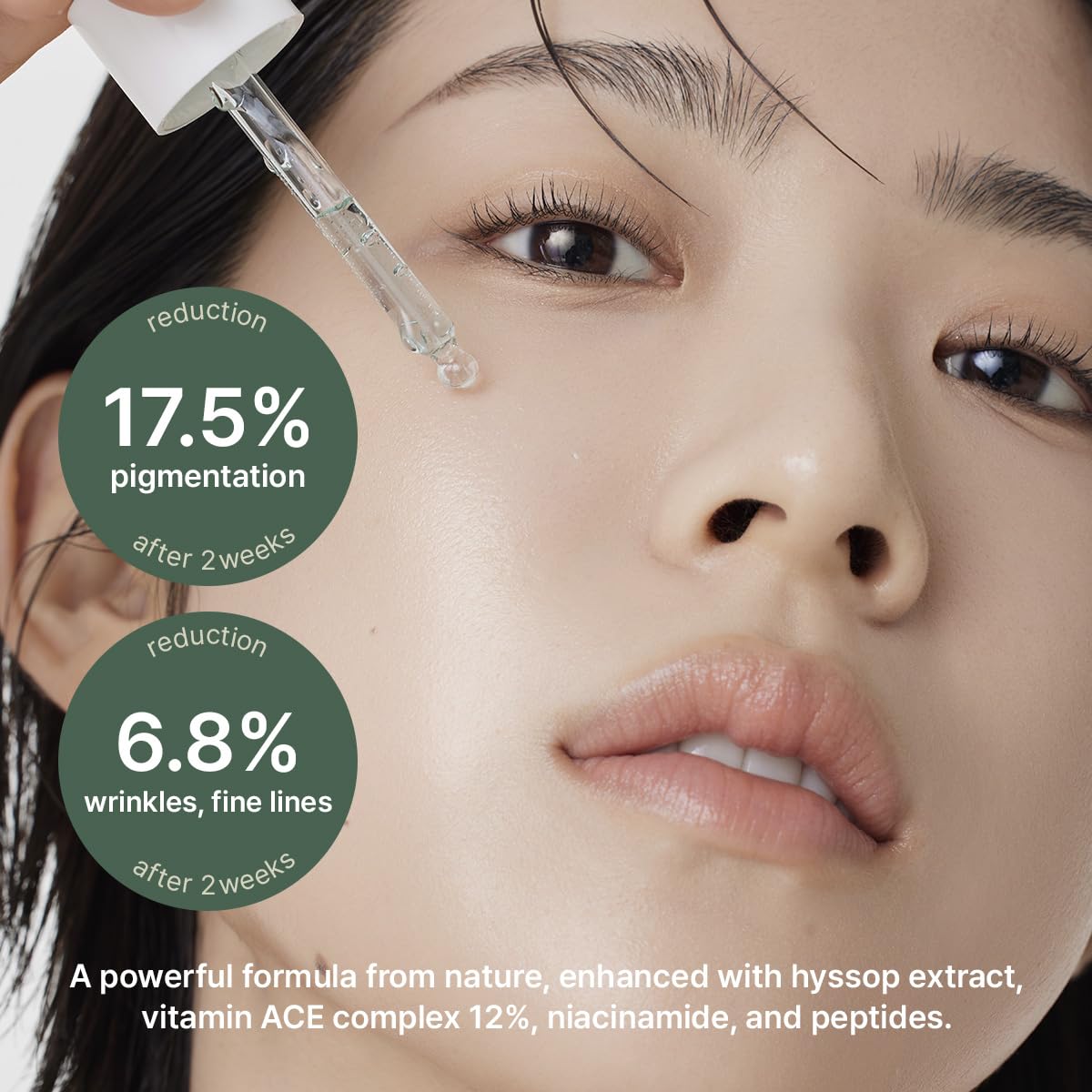 ARENCIA Hyssop Glow Serum texture close-up reveals silky, non-greasy finish