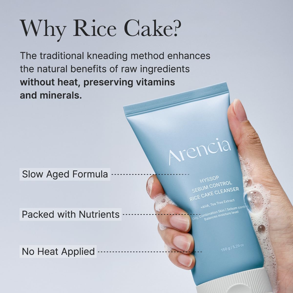 Post-wash look showing balanced, hydrated complexion with ARENCIA Hyssop cleanser