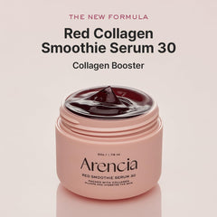 Arencia Overnight Red Smoothie Serum pump demonstrates easy nightly application for a soothing routine.