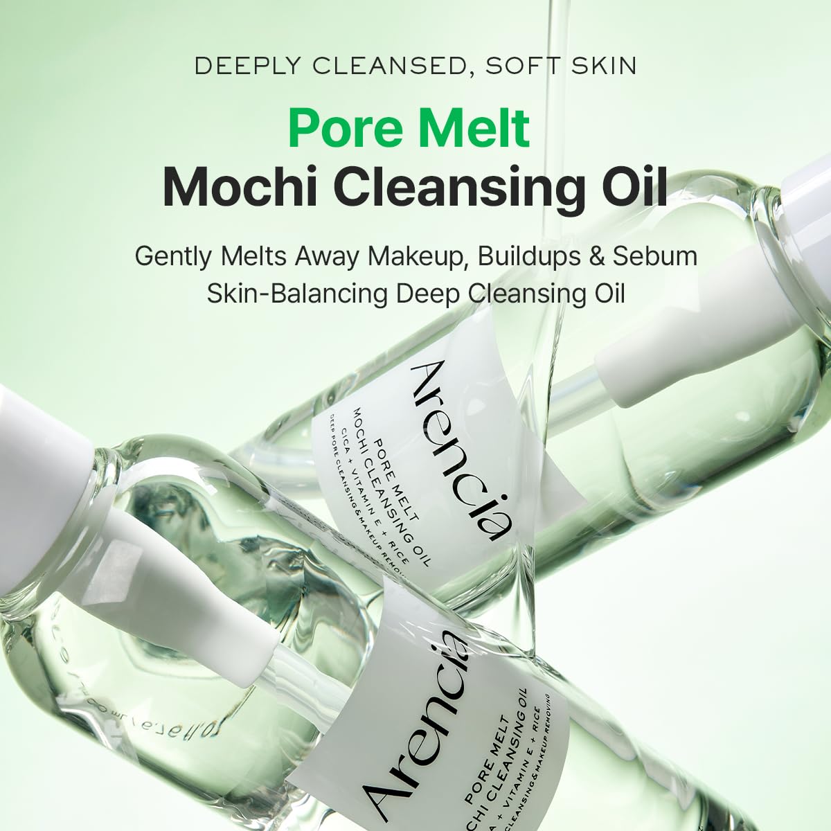 ARENCIA Pore Melt Mochi pump bottle enables easy, mess-free application for daily use