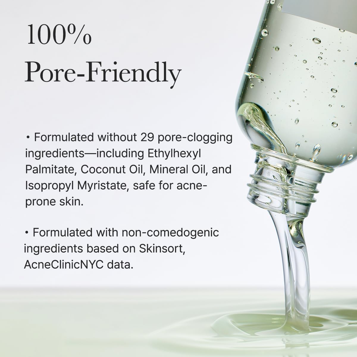 ARENCIA Pore Melt Mochi image illustrates makeup removal without clogging pores
