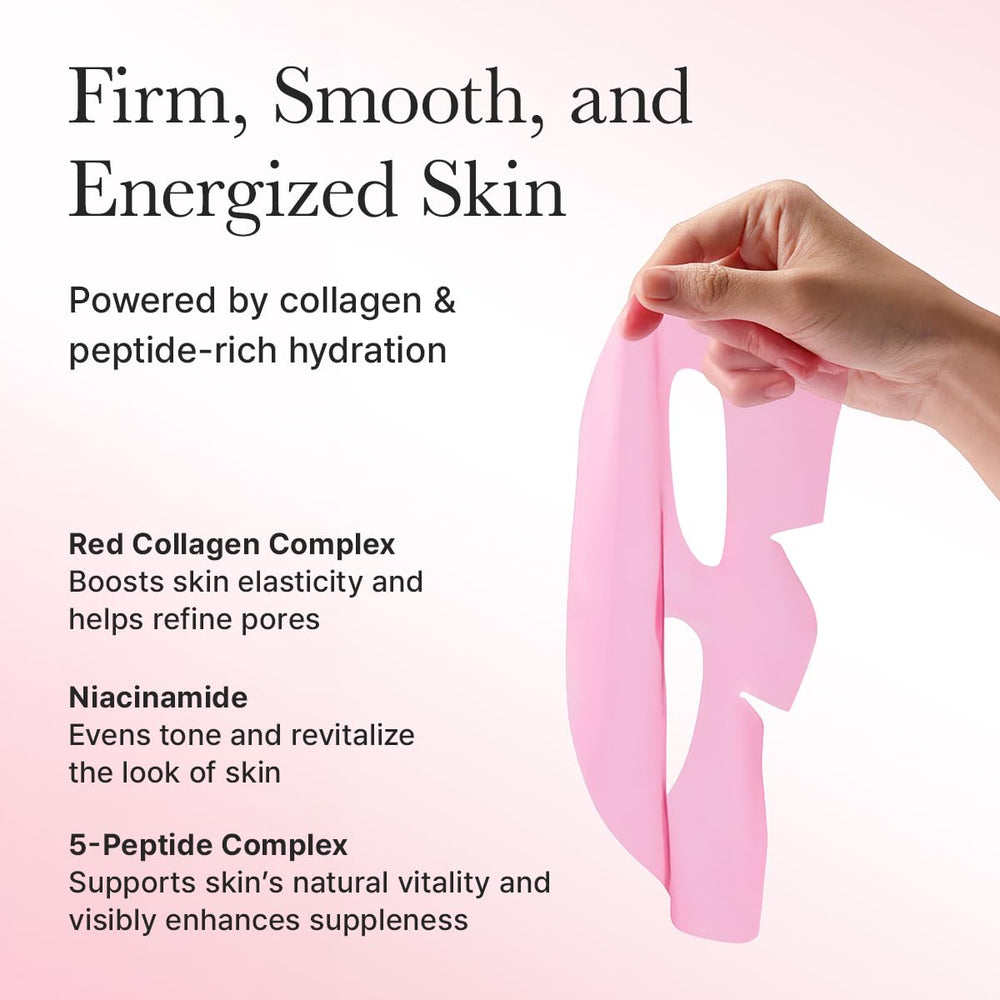 ARENCIA hydrogel layer visual on skin suggests soothing hydration retention