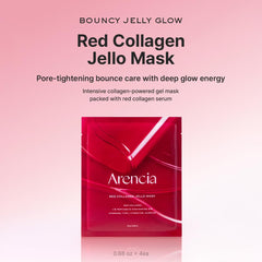 ARENCIA mask jar closeup reveals collagen and peptide-rich formula for skin support