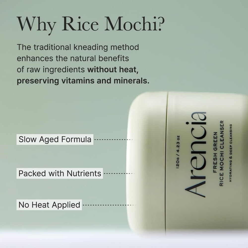 Arencia Rice Mochi Cleanser daily-use suitability for combination to oily skin.