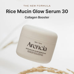 Arencia Rice Mucin face mask texture close-up for smoother skin.