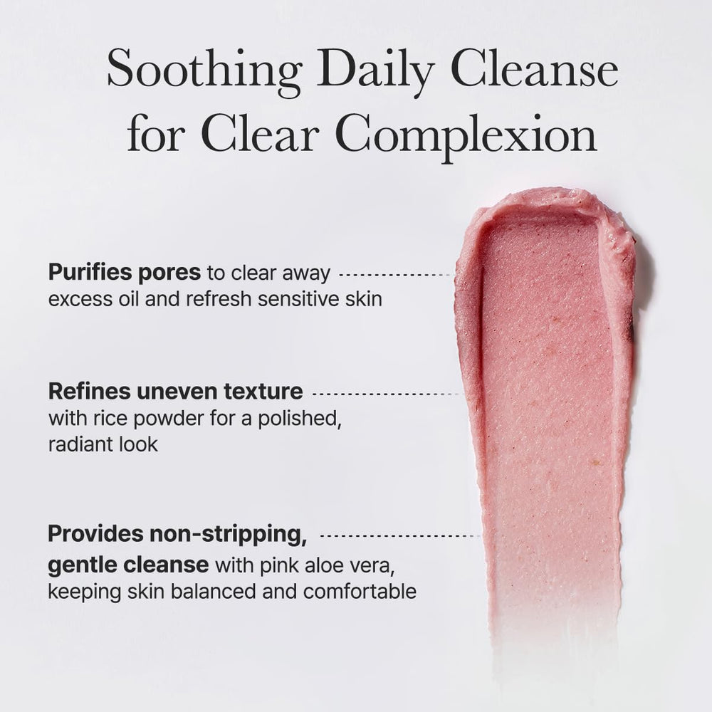 ARENCIA Fresh Rosehip Rice Mochi Cleanser on hand suggests a soft, non-stripping daily cleanse.
