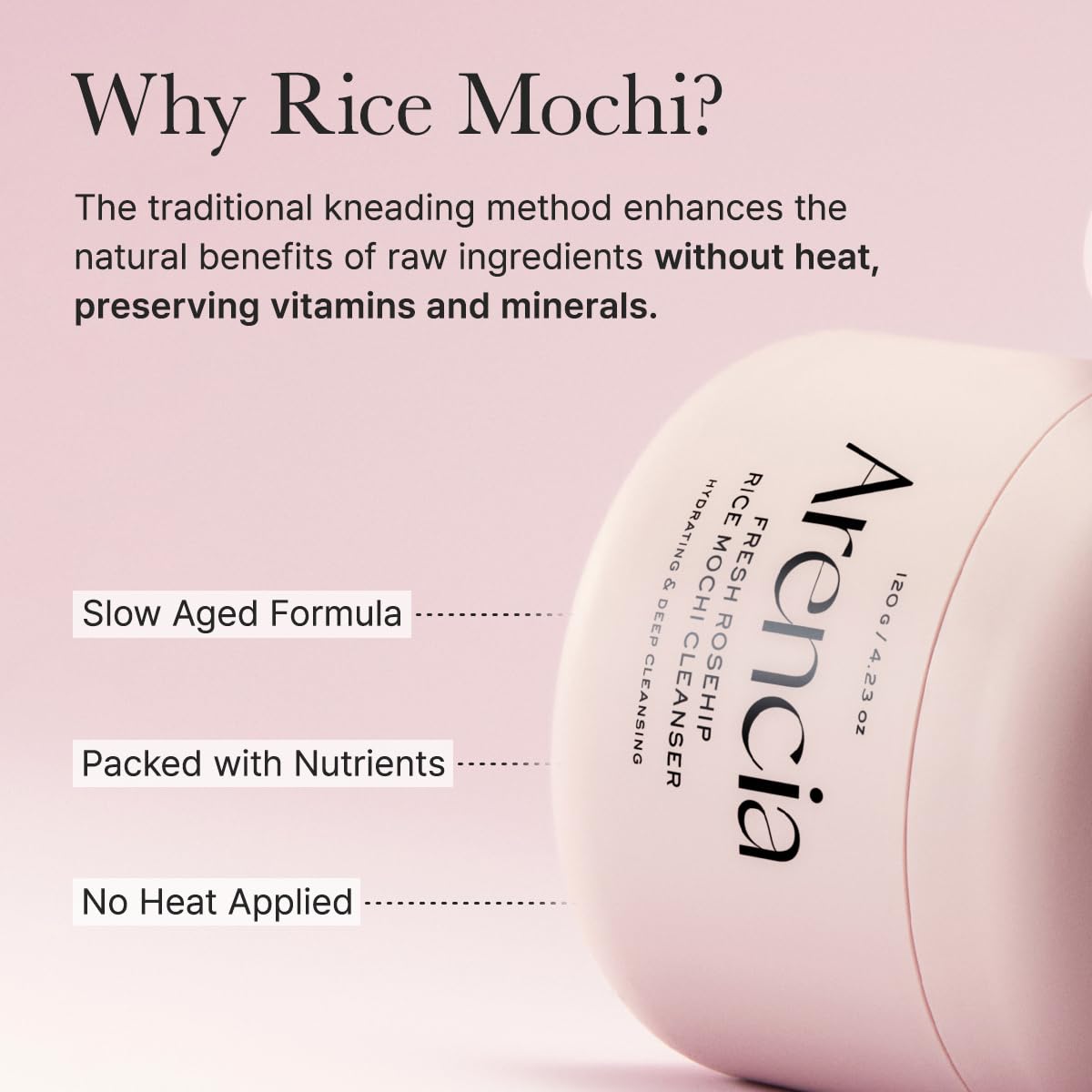 ARENCIA cleanser benefits in action: 34 extracts support moisture without heaviness.