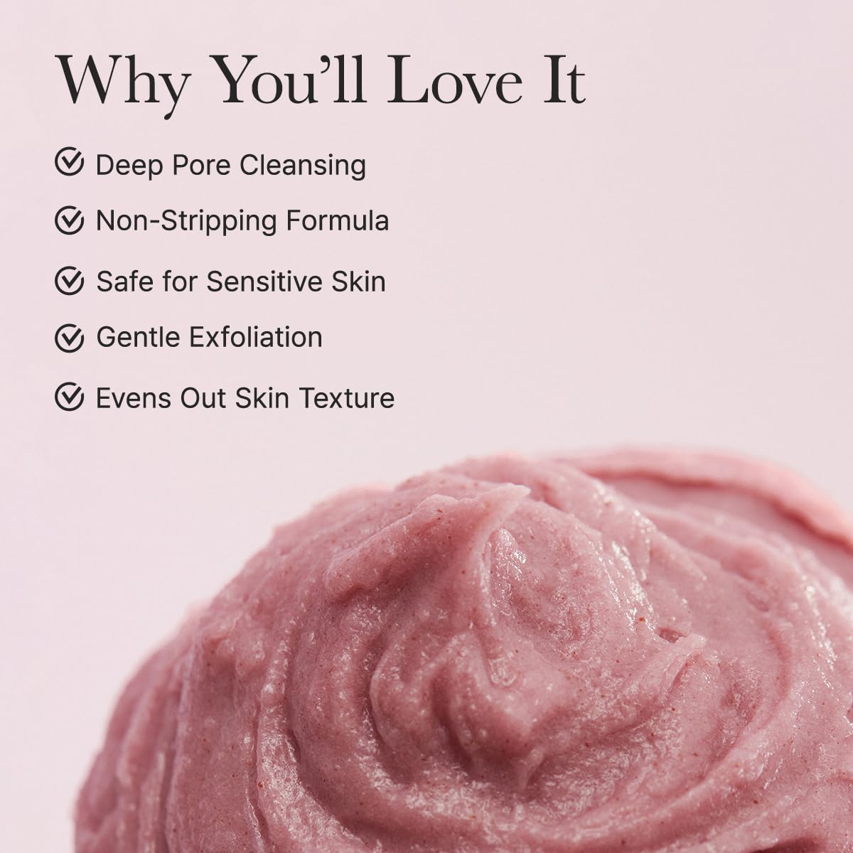 ARENCIA Fresh Rosehip Rice Mochi Cleanser texture highlights artisanal recipe and rice-mochi foam.