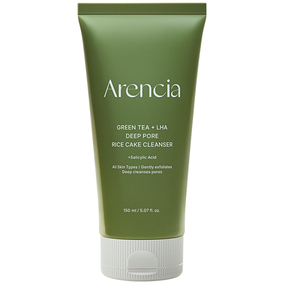ARENCIA salicylic cleanser bottle shows pore cleansing for clearer-looking skin.