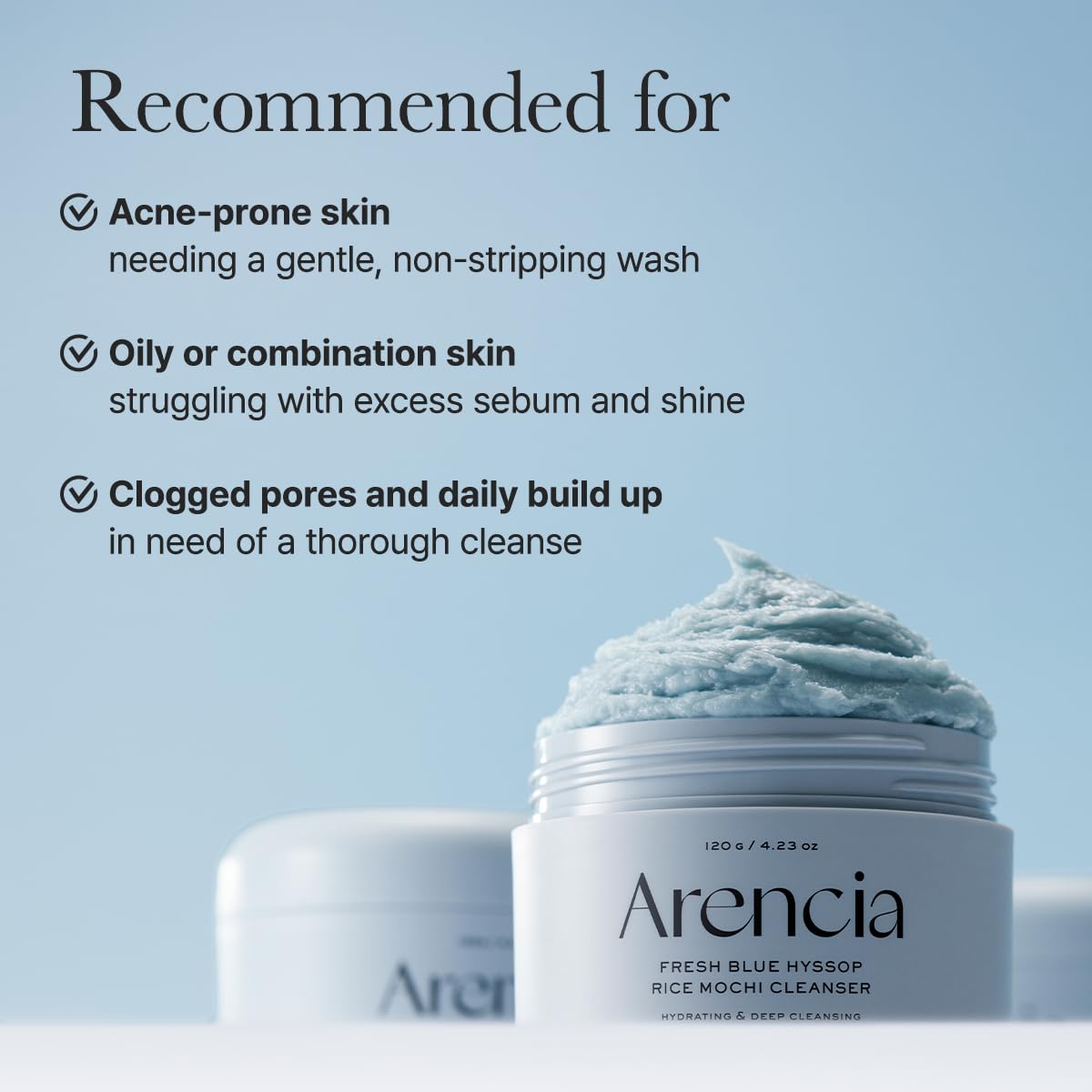 ARENCIA Hyssop Brightening Scrub ingredients map highlights 34 natural extracts