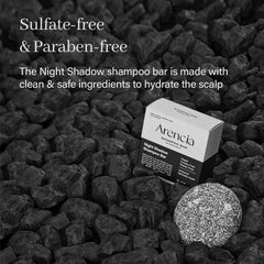 ARENCIA Night Shadow in wet hair demo suggests easy application and smooth lather.