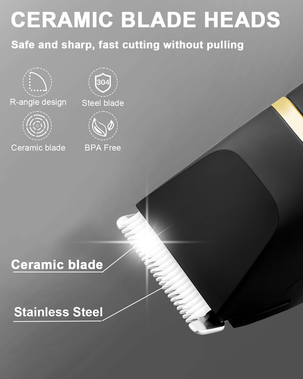 AREYZIN ceramic blade close-up highlights rust-resistant, smooth cuts