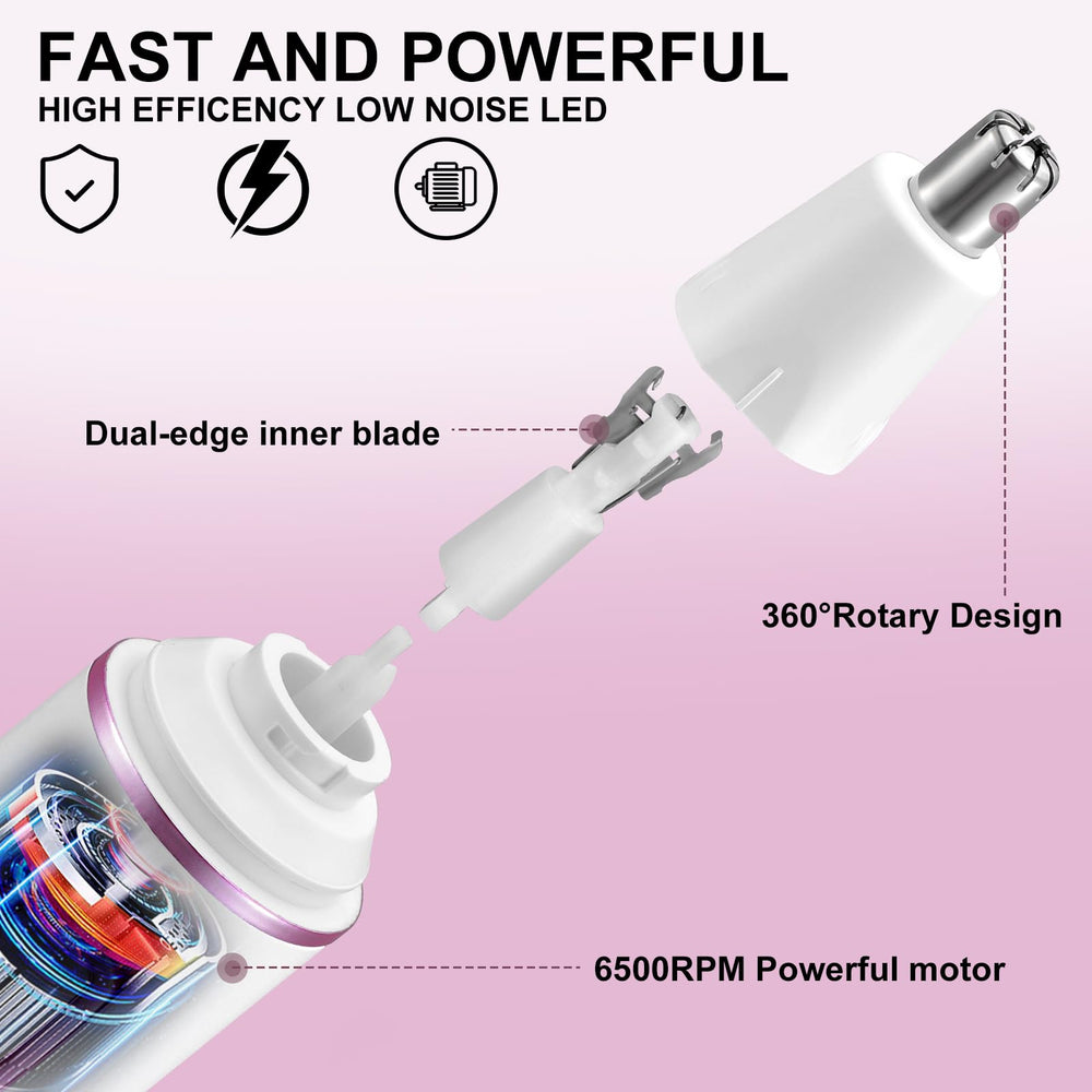 AREYZIN nose hair trimmer dual-edge blade for quick, comfortable hair removal