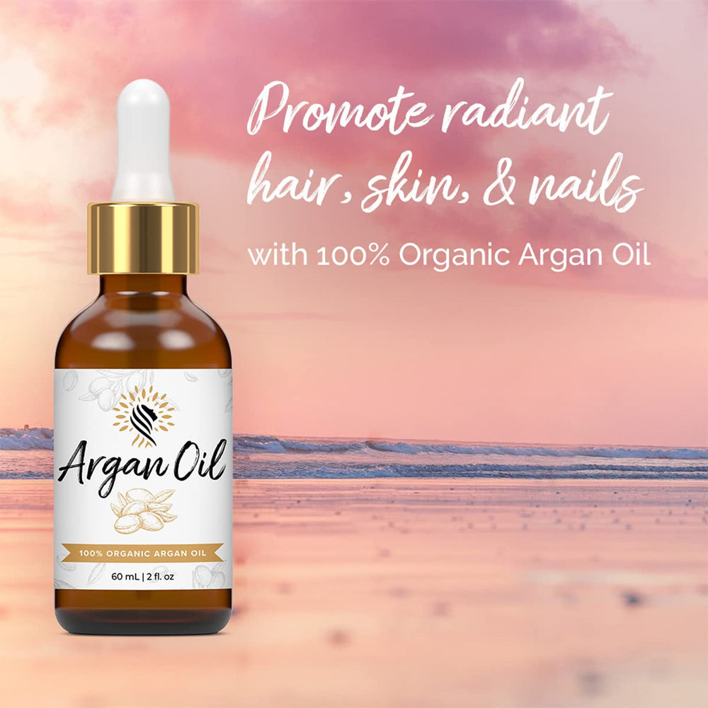 Argan Cosmetics Argan Oil hair application – tames frizz and adds shine with deep conditioning