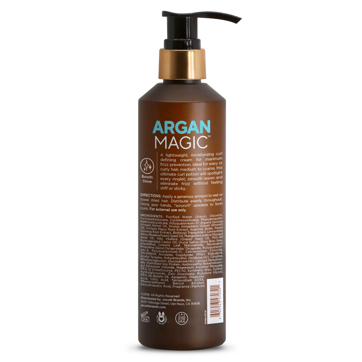Argan Magic Defining Curl Cream applied on damp hair for detangling and curl definition