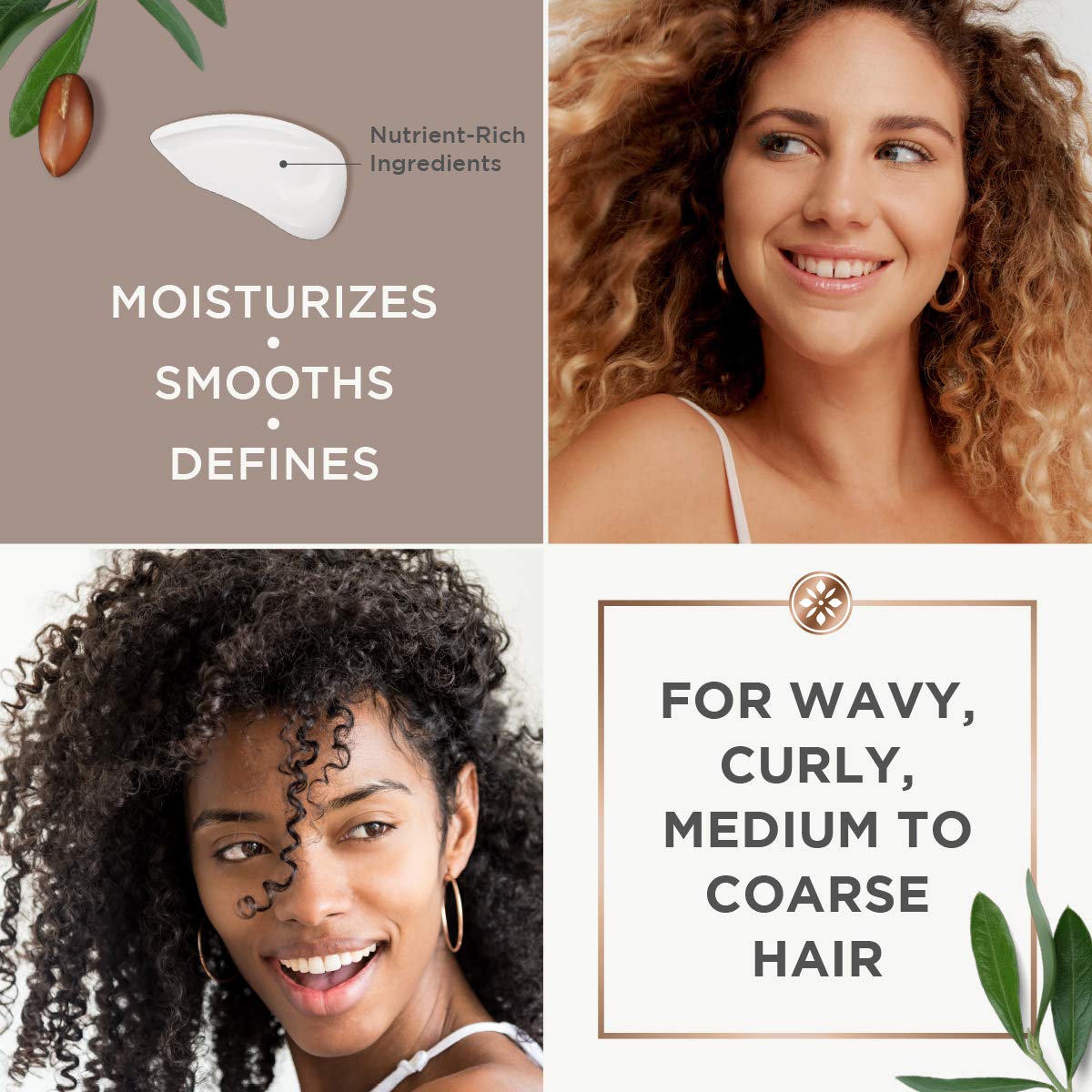 Argan Magic Defining Curl Cream after drying for shiny, bouncy curls