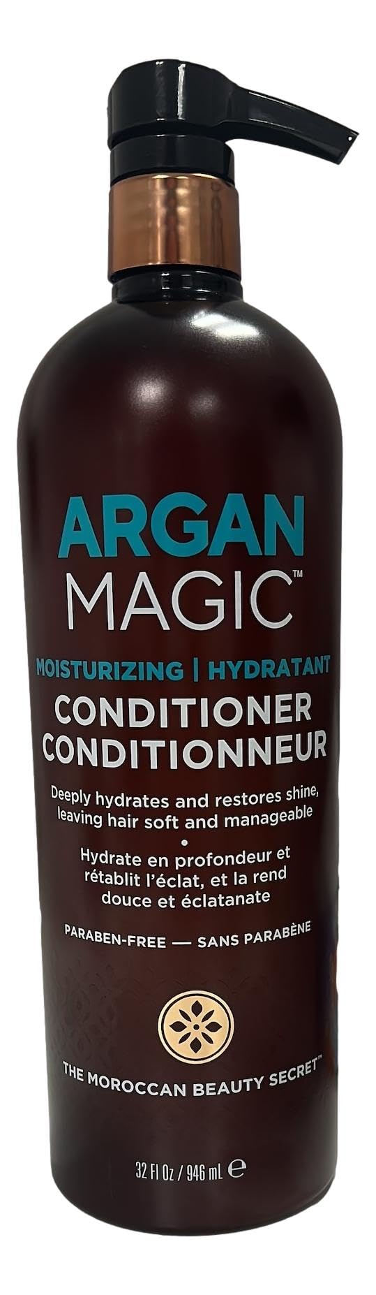 Argan Magic US-made bottle showcases cruelty-free and paraben-free credentials.