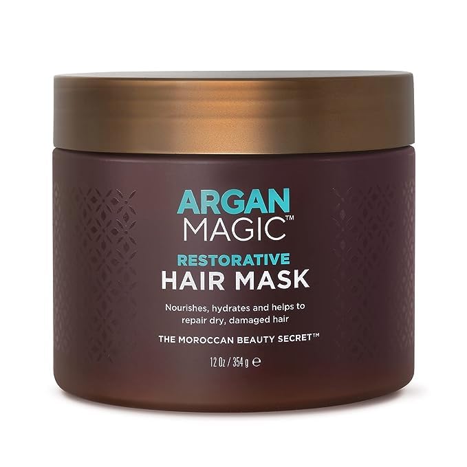 Argan Magic Restorative Hair Mask argan-oil-gloss showcases antioxidant-rich nourishment