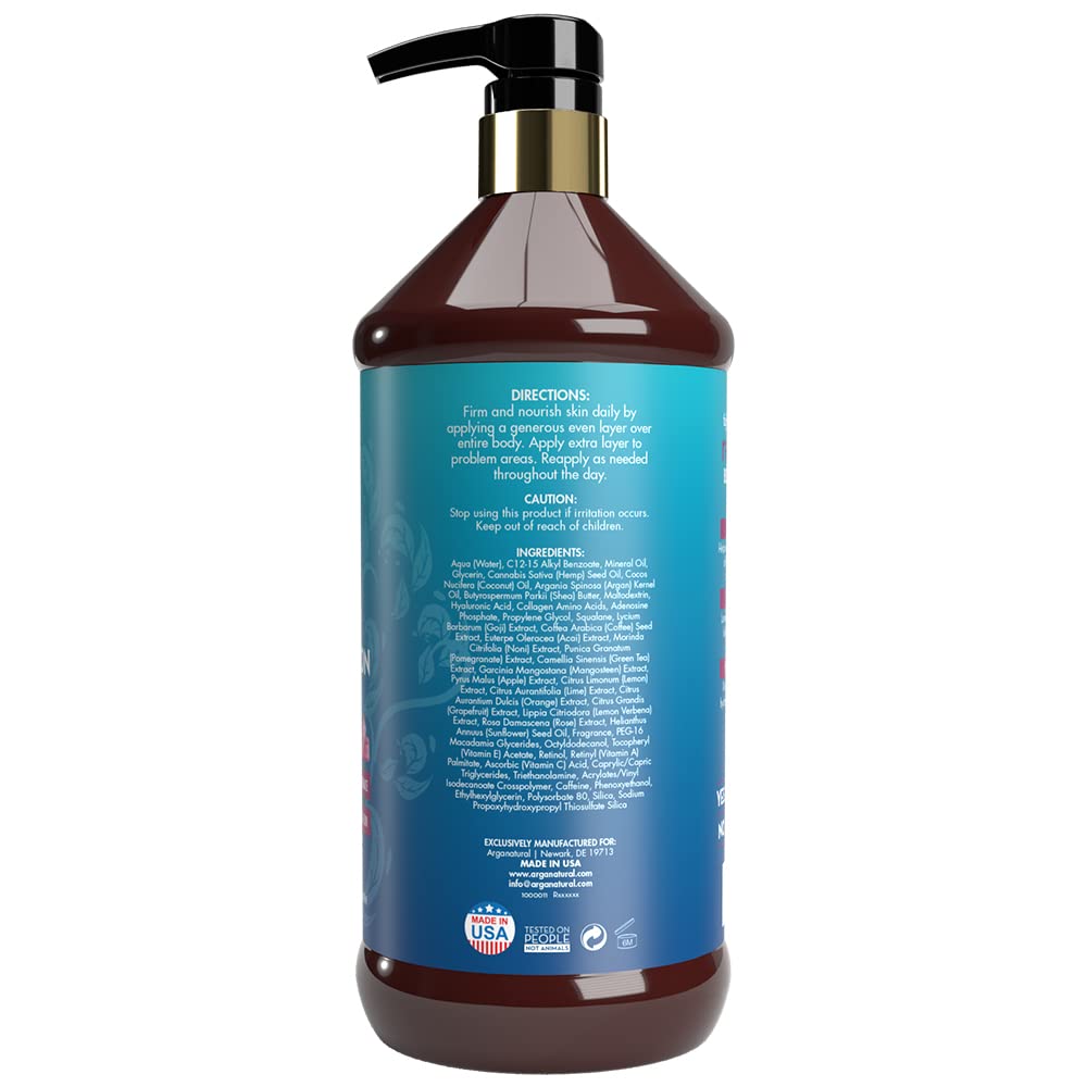 Arganatural Retinol Body Lotion on hands demonstrates fast absorption.