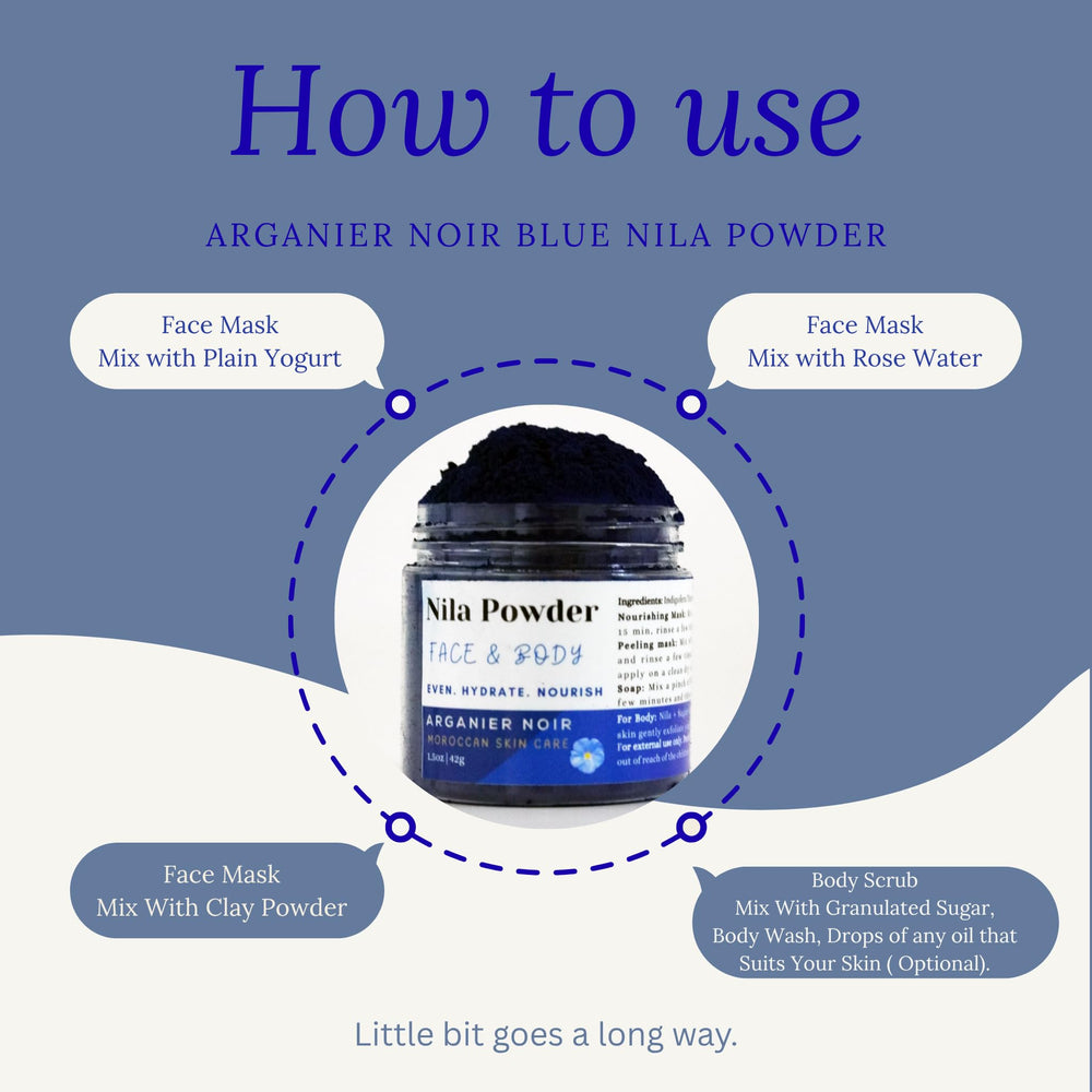 Arganier Noir Nila powder texture close up shows earthy, cleansing feel