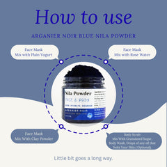 Arganier Noir Nila powder texture close up shows earthy, cleansing feel