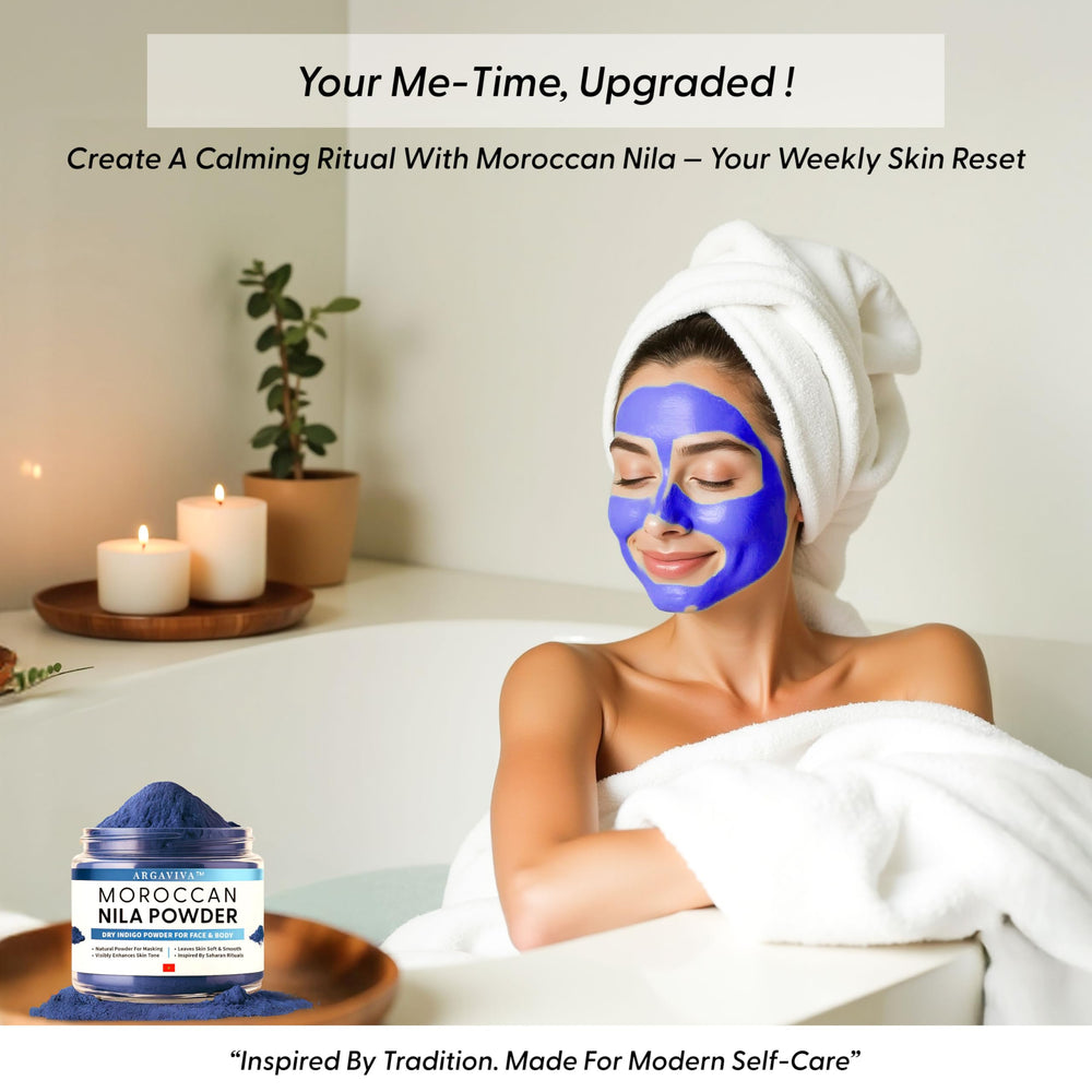 Argaviva Nila powder added to weekly body scrub routine.