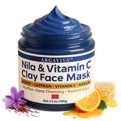 Argaviva Nila Vitamin C Brightening Mask bottle—creamy formula for radiant, even skin.