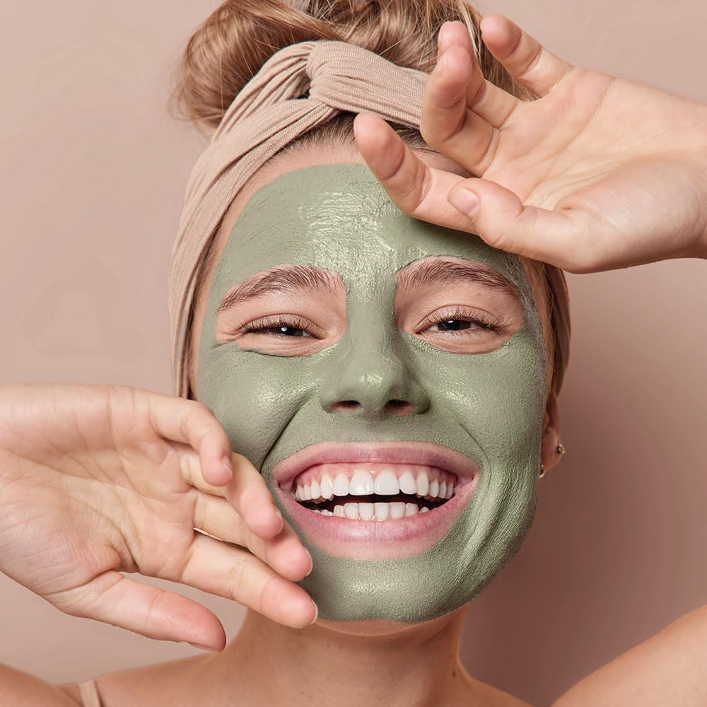 Argiletz Green Clay application image shows easy-to-mix mask for at-home skincare.