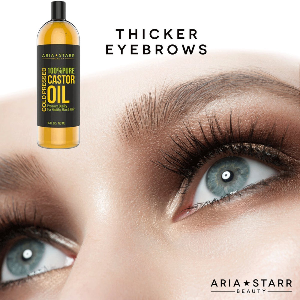 Aria Starr Castor Oil hair care for thicker, softer strands.