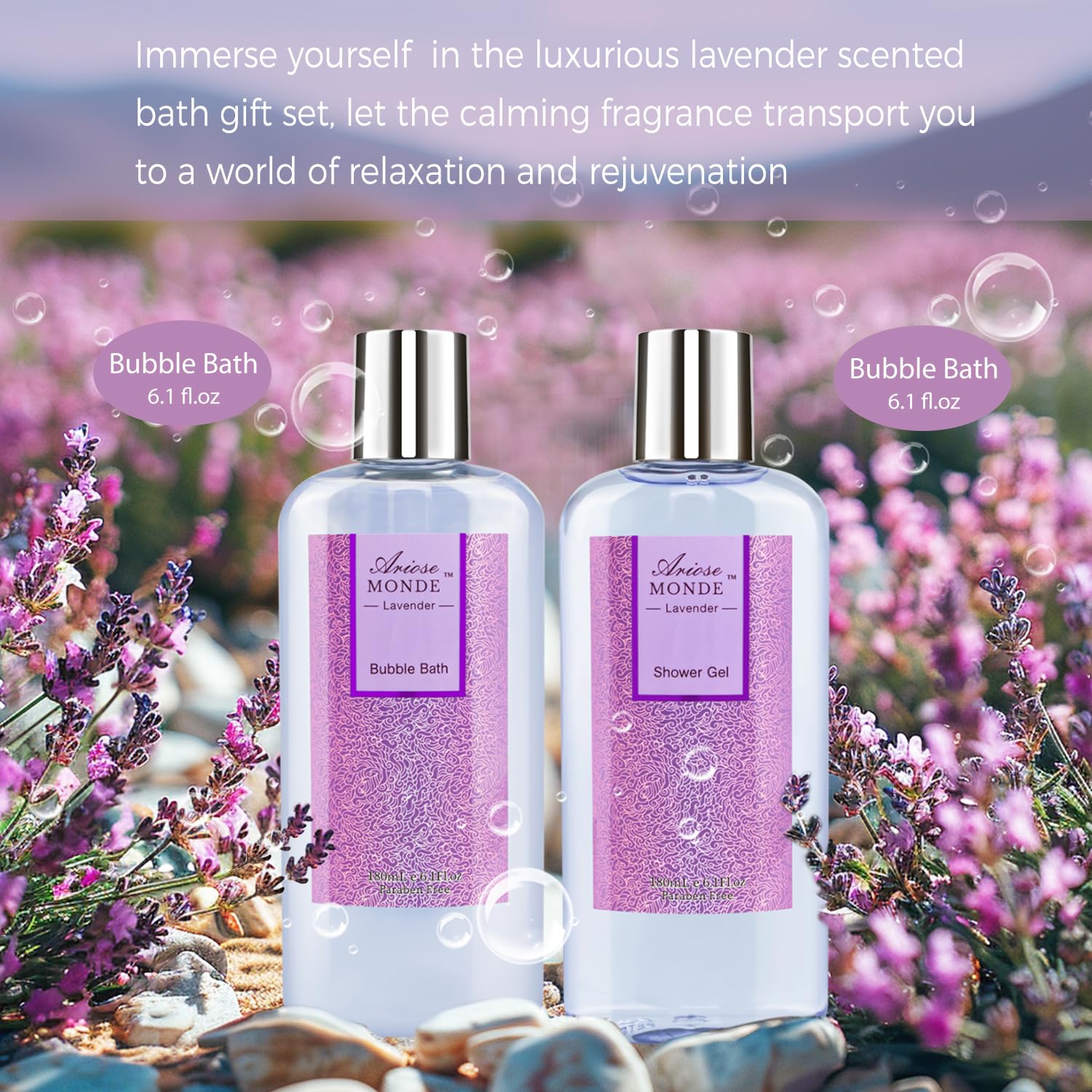 ArioseMonde body lotion and shower gel — smooth skin and refreshing cleanse.