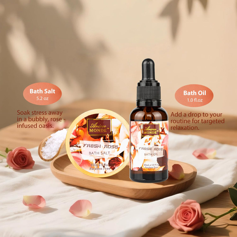 ArioseMonde Fresh Rose Spa Gift Set bath bombs fizzing moment of relaxation
