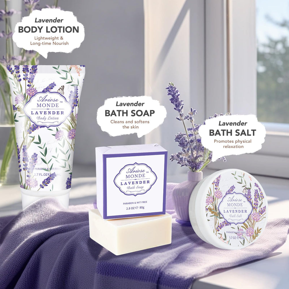 ArioseMonde bubble bath jar suggests a soothing, luxurious bath ritual.