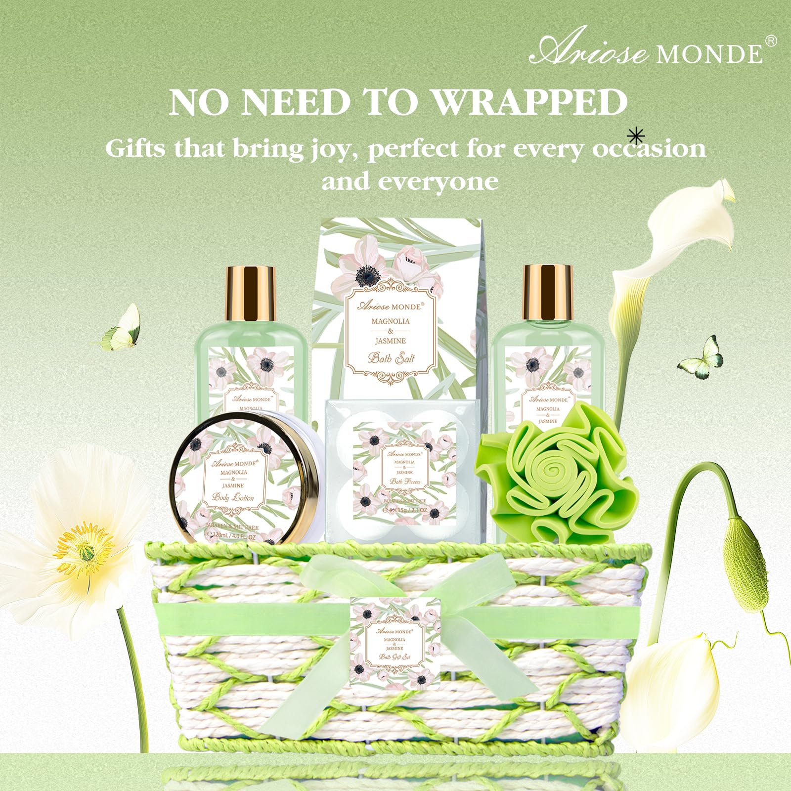 ArioseMonde shower gel bottle provides a refreshing, hydrating cleanse.