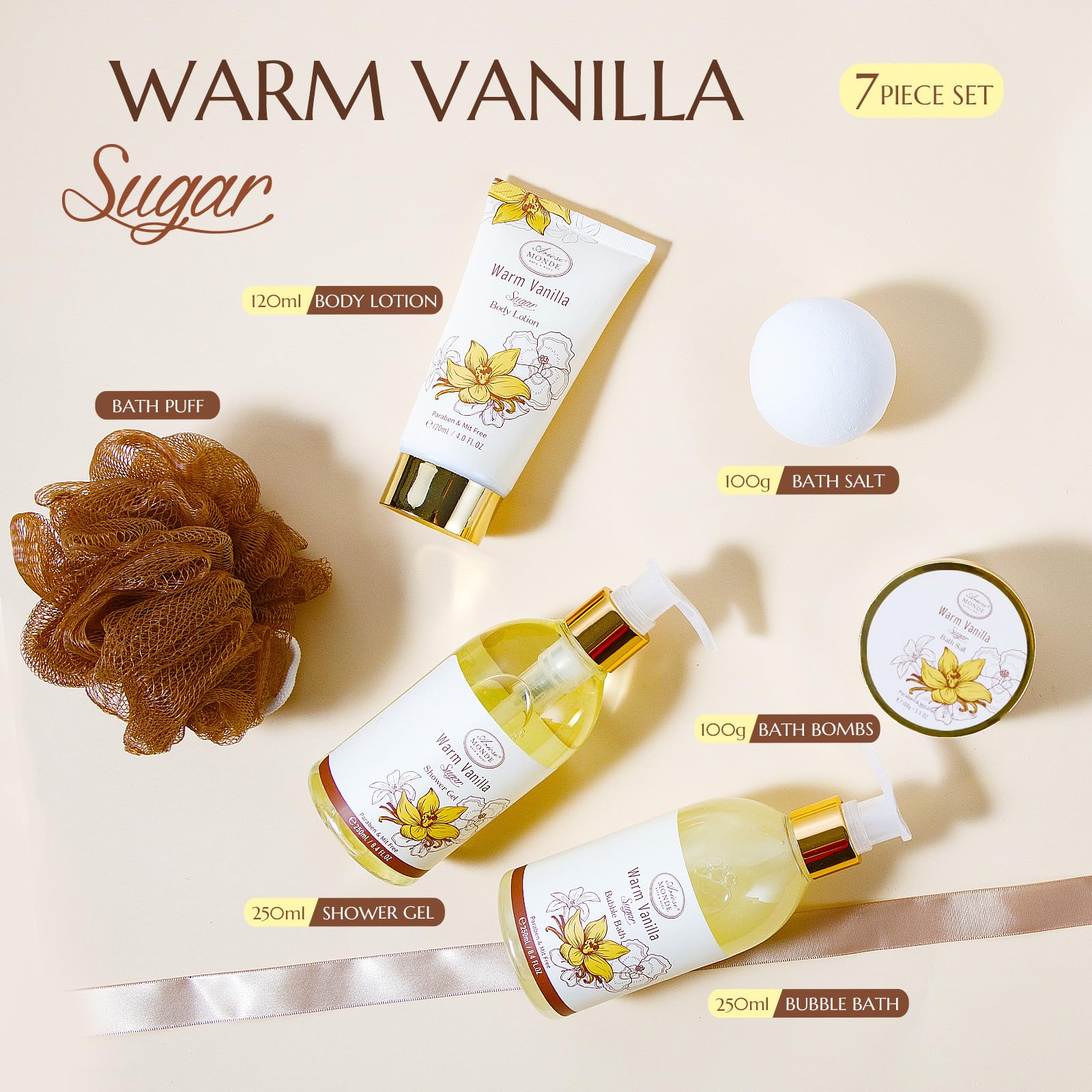 ArioseMonde Warm Vanilla Sugar Body Lotion tube for silky skin after shower
