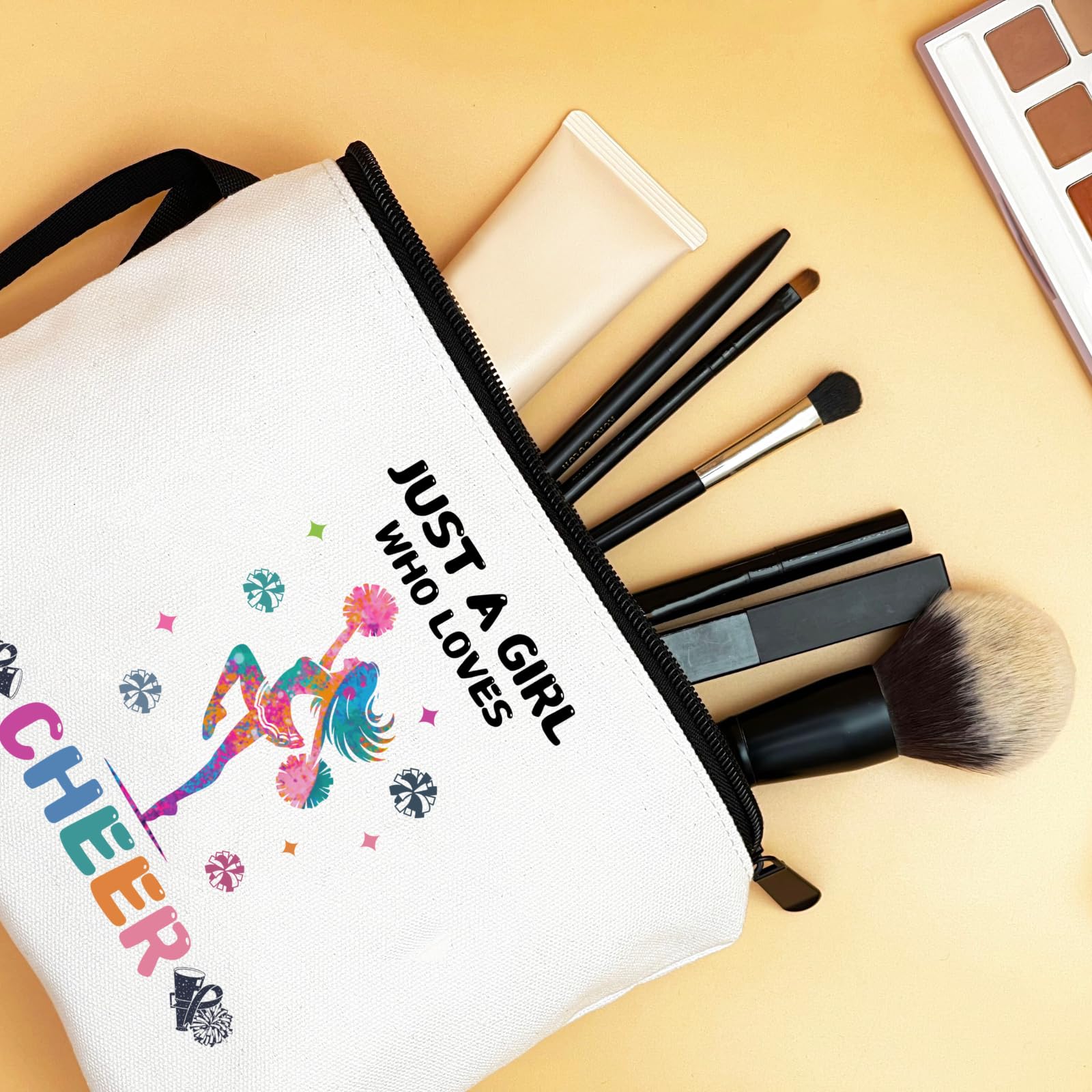 ARIOSEY Cheer Makeup Bag side with convenient handle for easy carrying