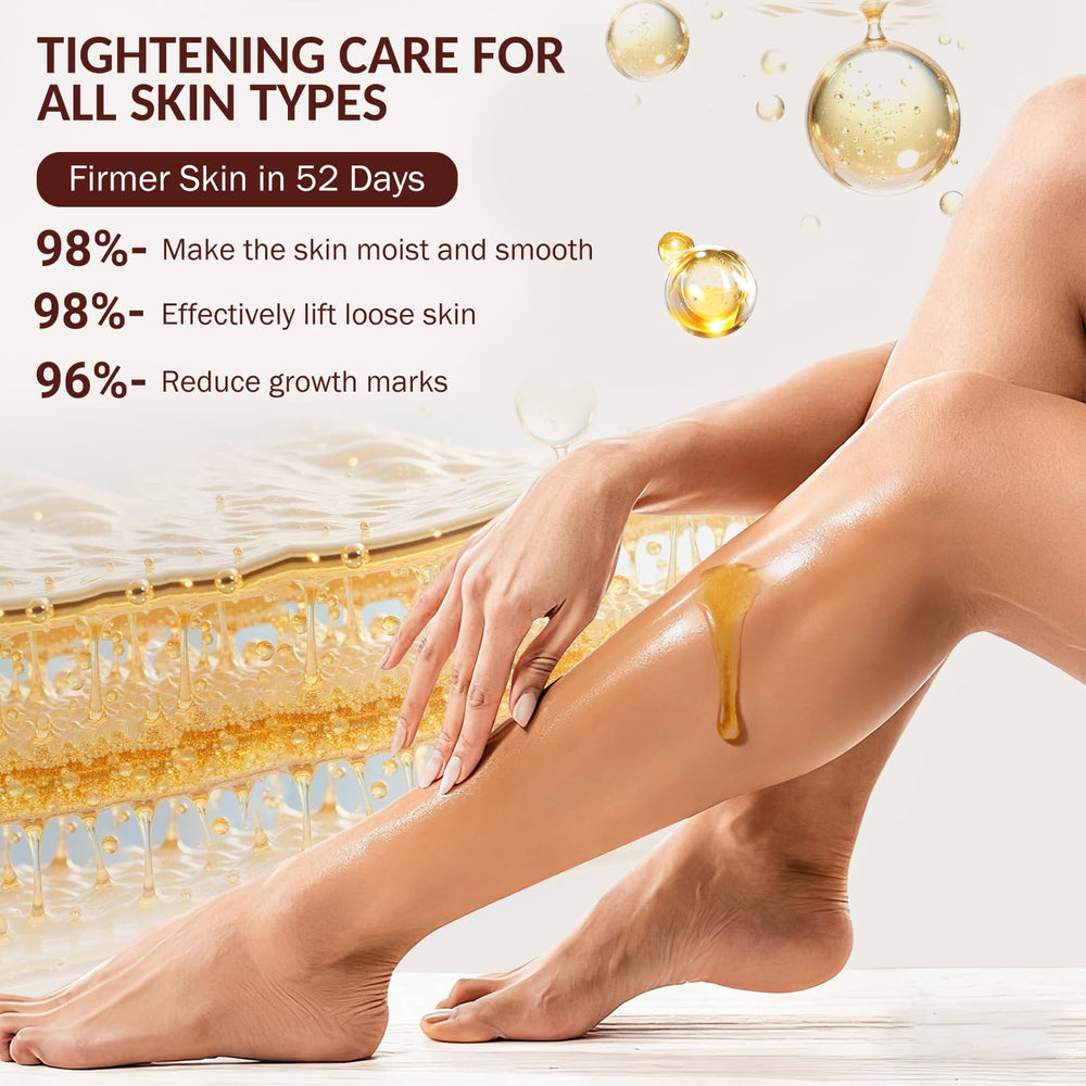 ARIYE Body Firming Oil non-greasy-absorption leaves skin silky without residue.