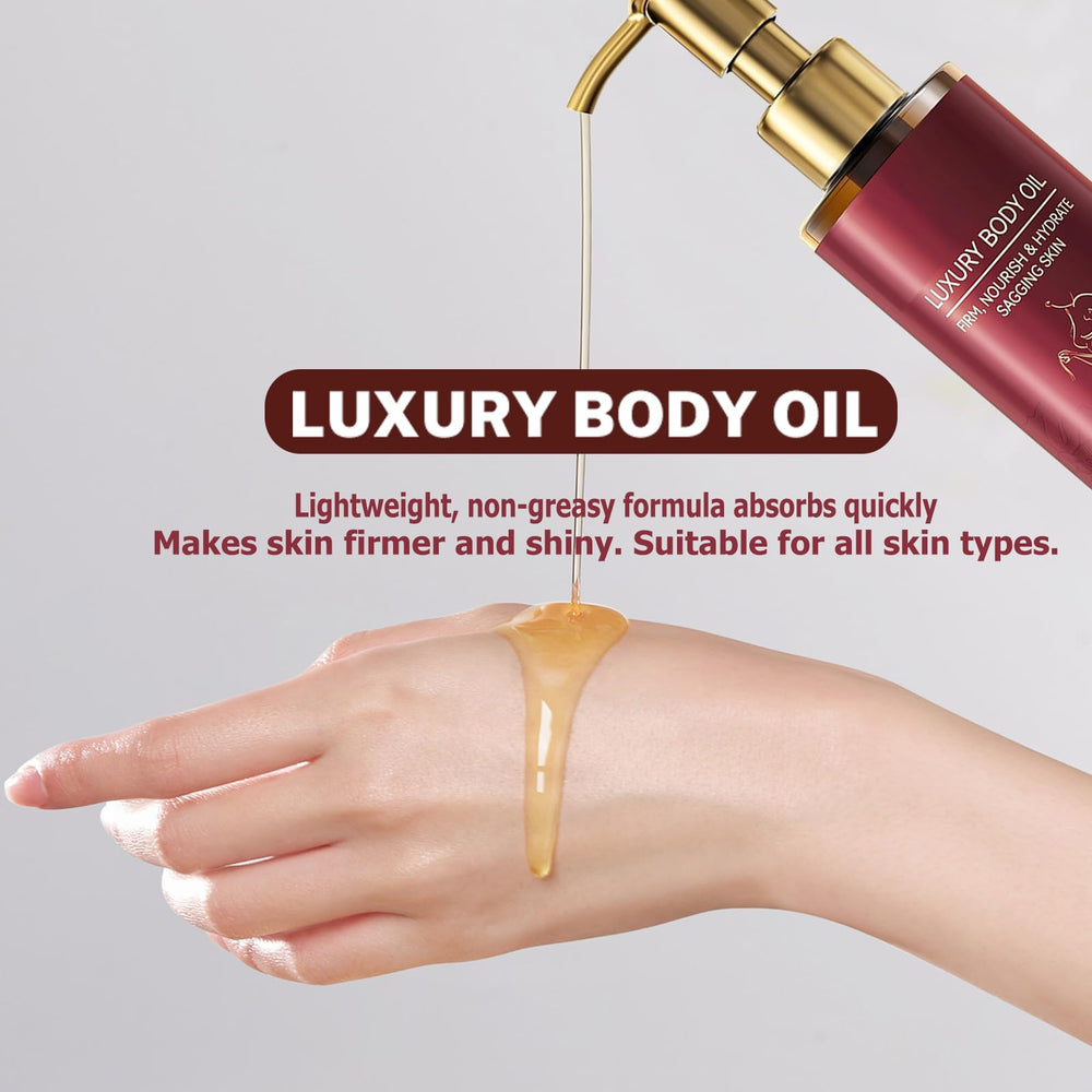 ARIYE Body Firming Oil texture-application shows fast-absorbing, non-greasy feel.