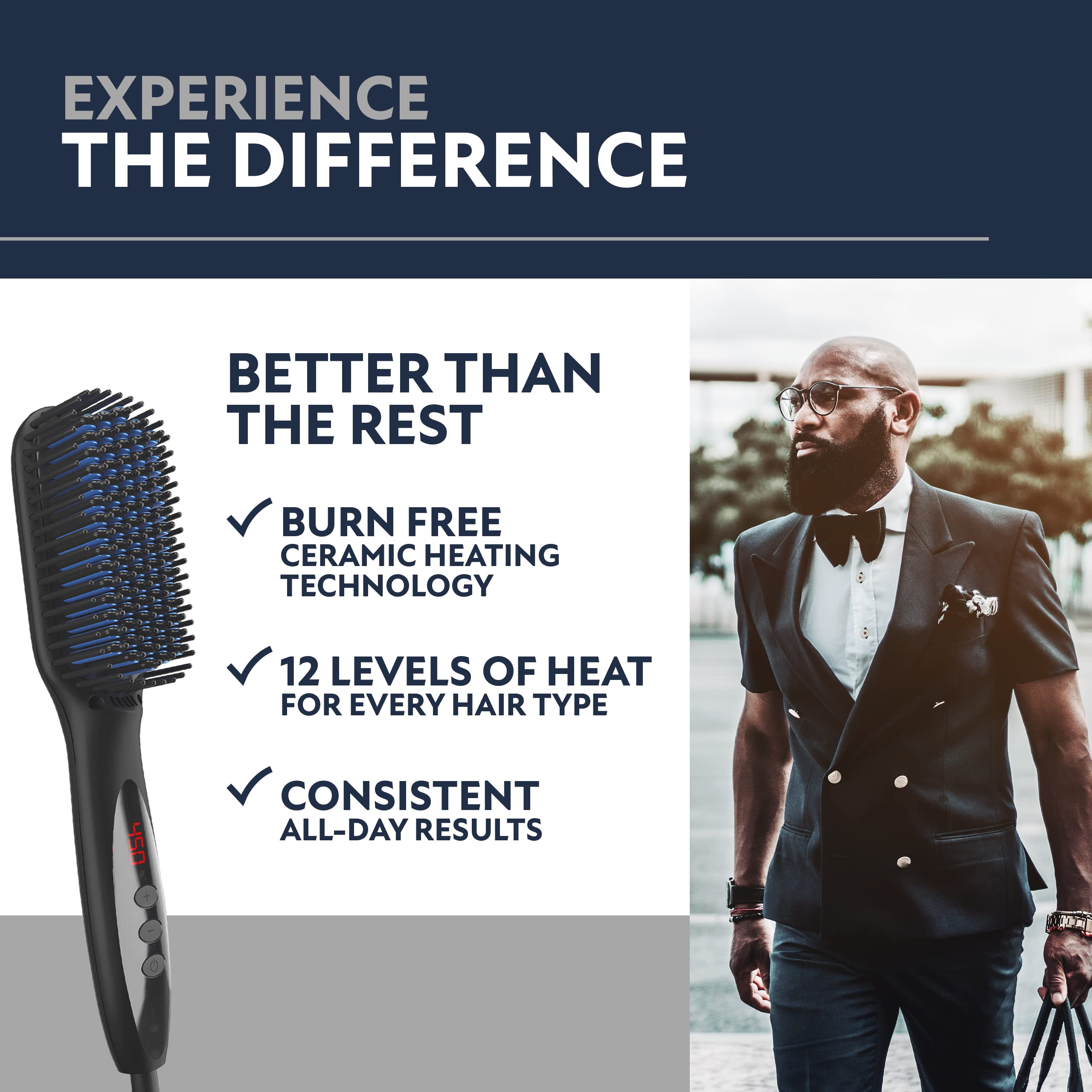 Arkam 360° swivel cord ensures smooth movement during daily grooming.