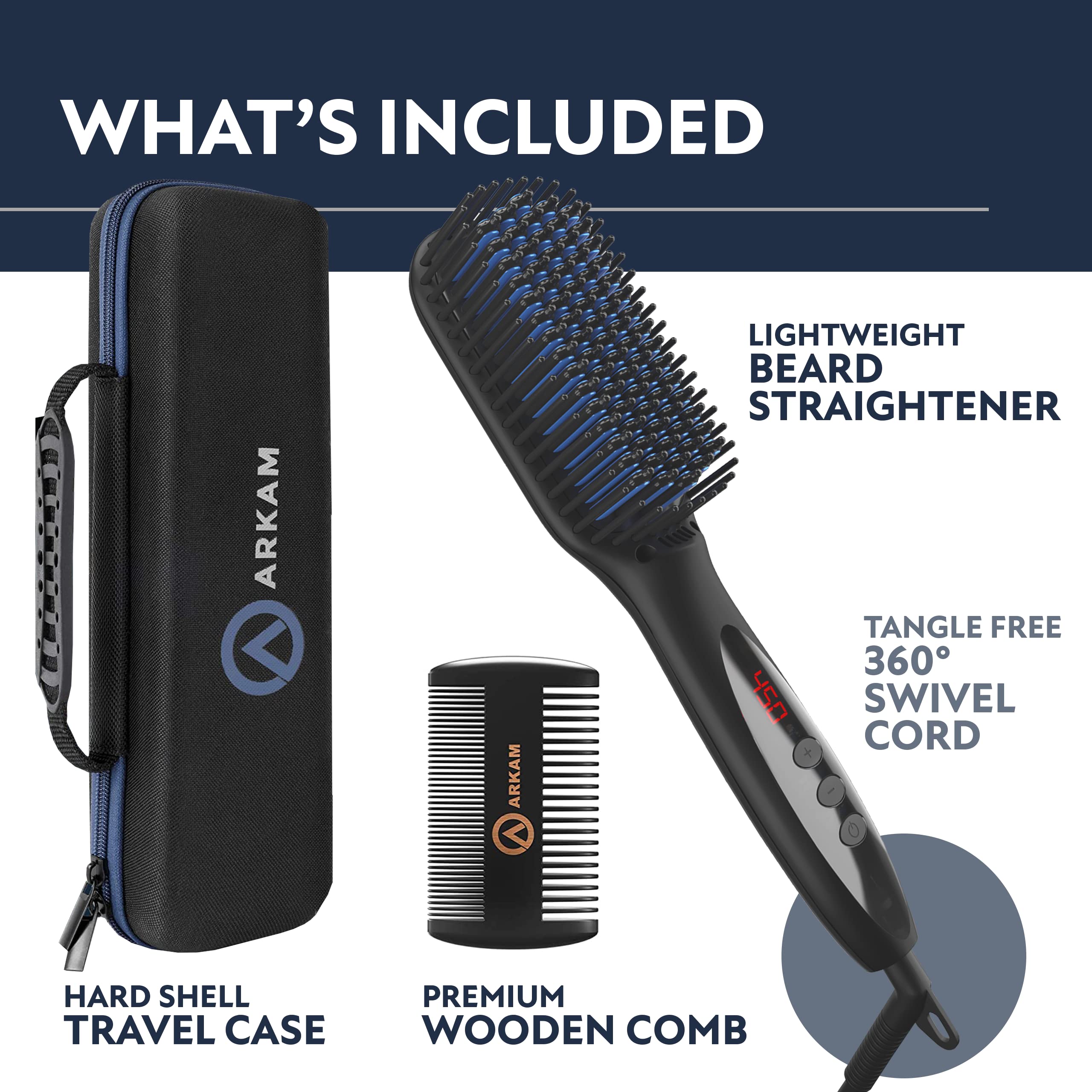 Arkam anti-scald design reduces heat risk for comfortable grooming sessions.