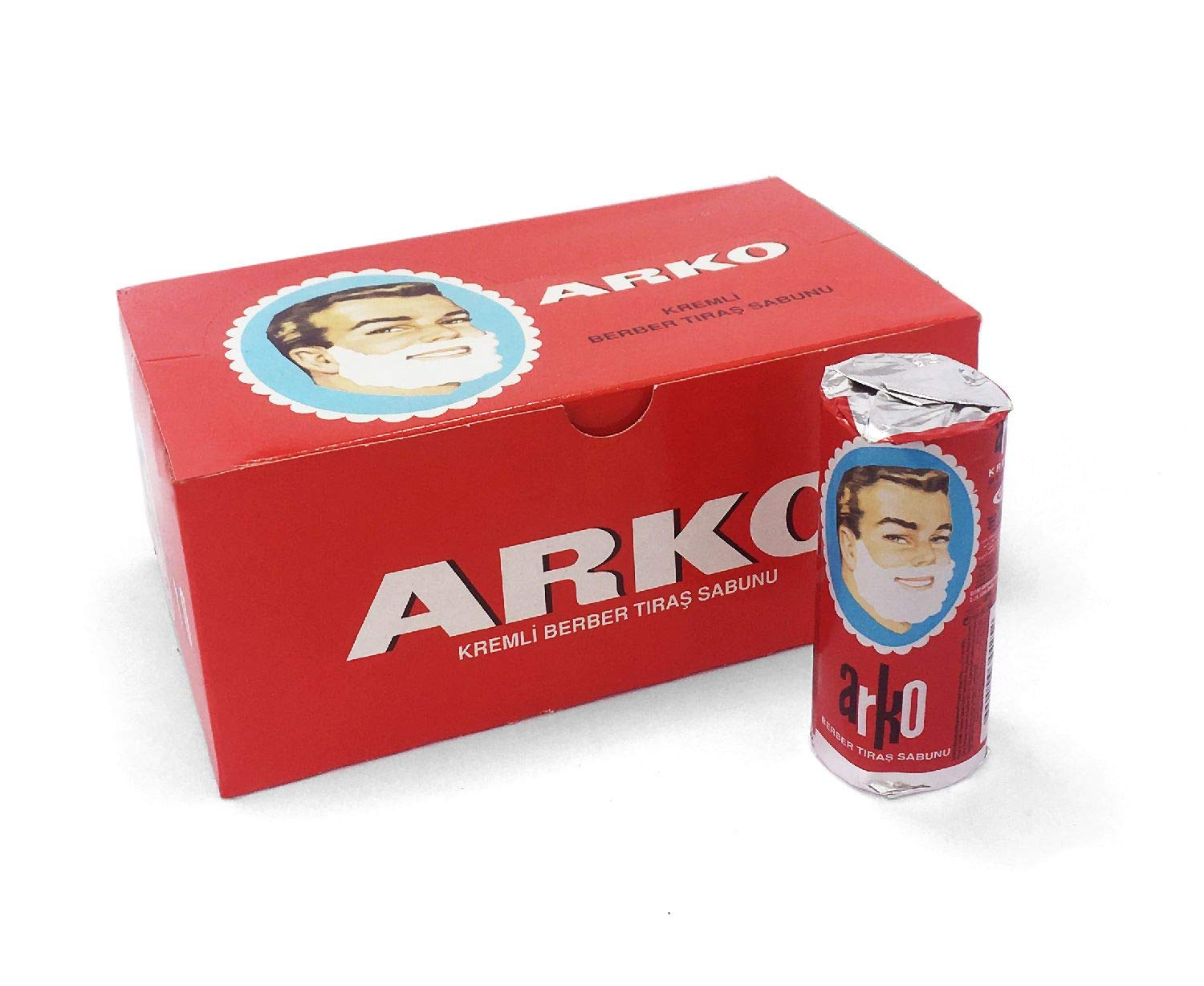 Arko Men shaving cream stick in a 12-piece pack ideal for travel grooming