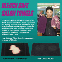 Bleach-safe Arkwright towels withstand high-temperature washes without fading color