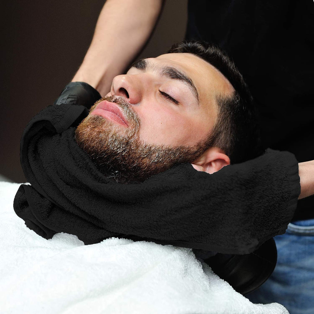 Towel draped on chair demonstrates quick-dry design for back-to-back clients
