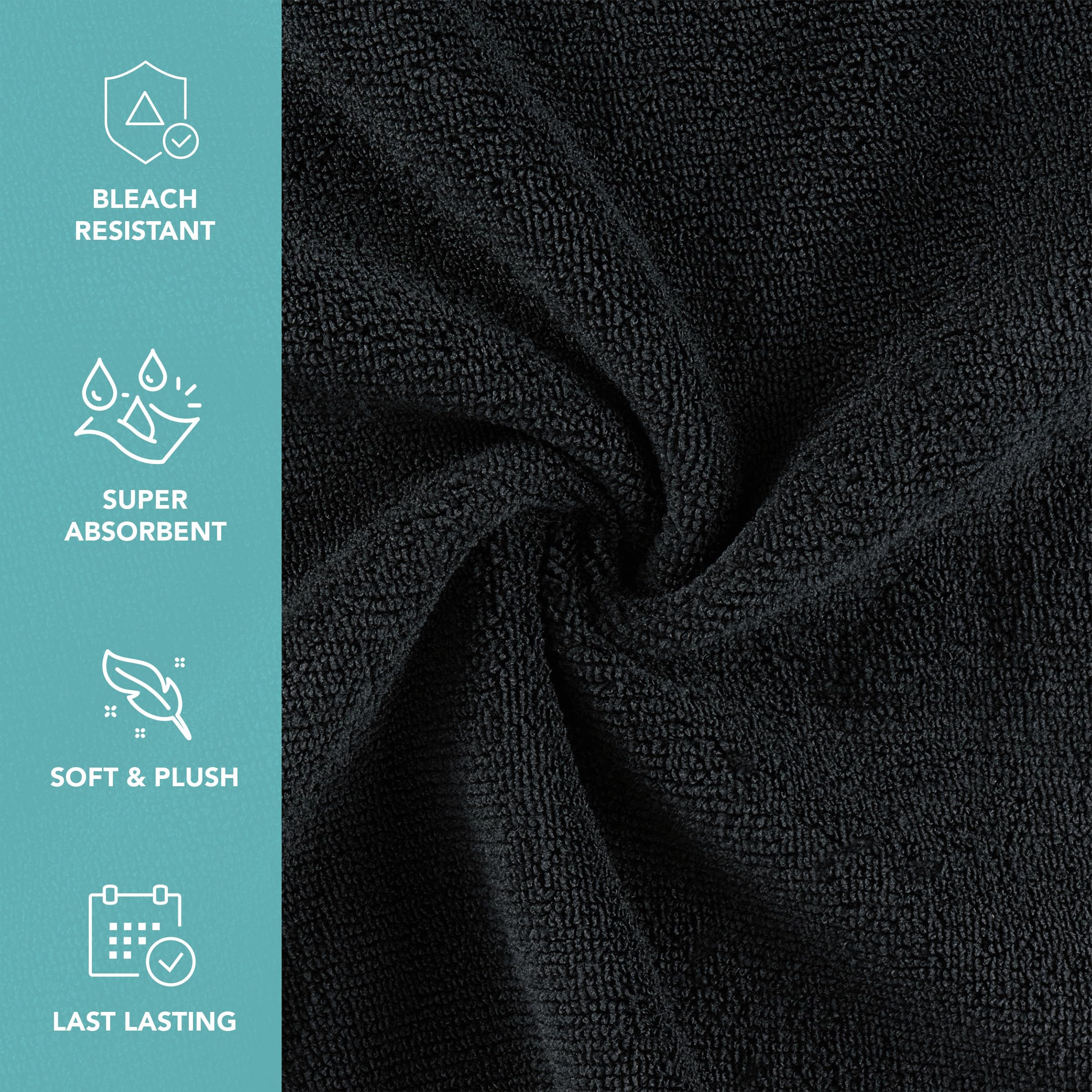 Arkwright bleach-proof towels folded, showcasing soft microfiber and absorbency