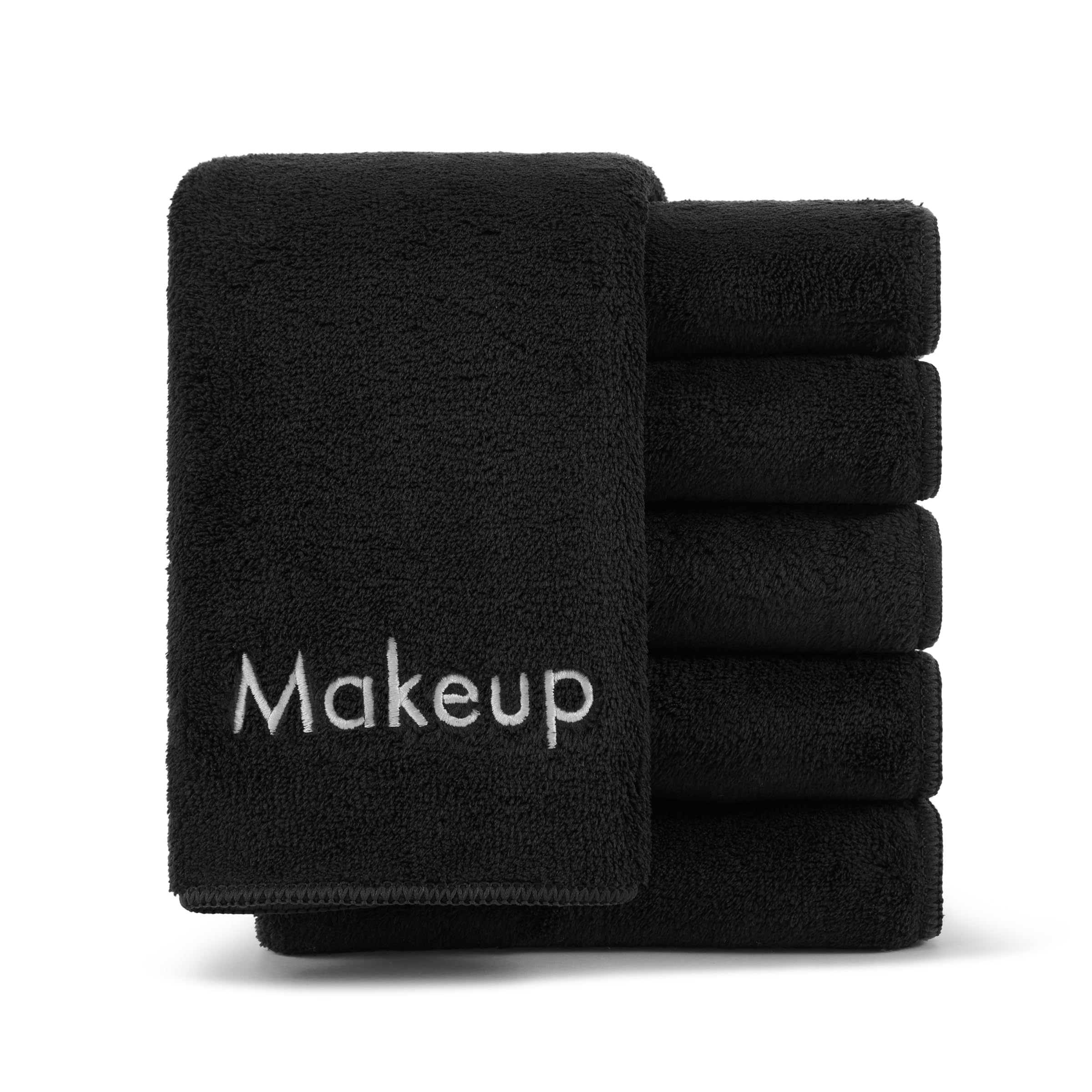 Arkwright makeup towels pack-6 plush coral fleece for gentle makeup removal