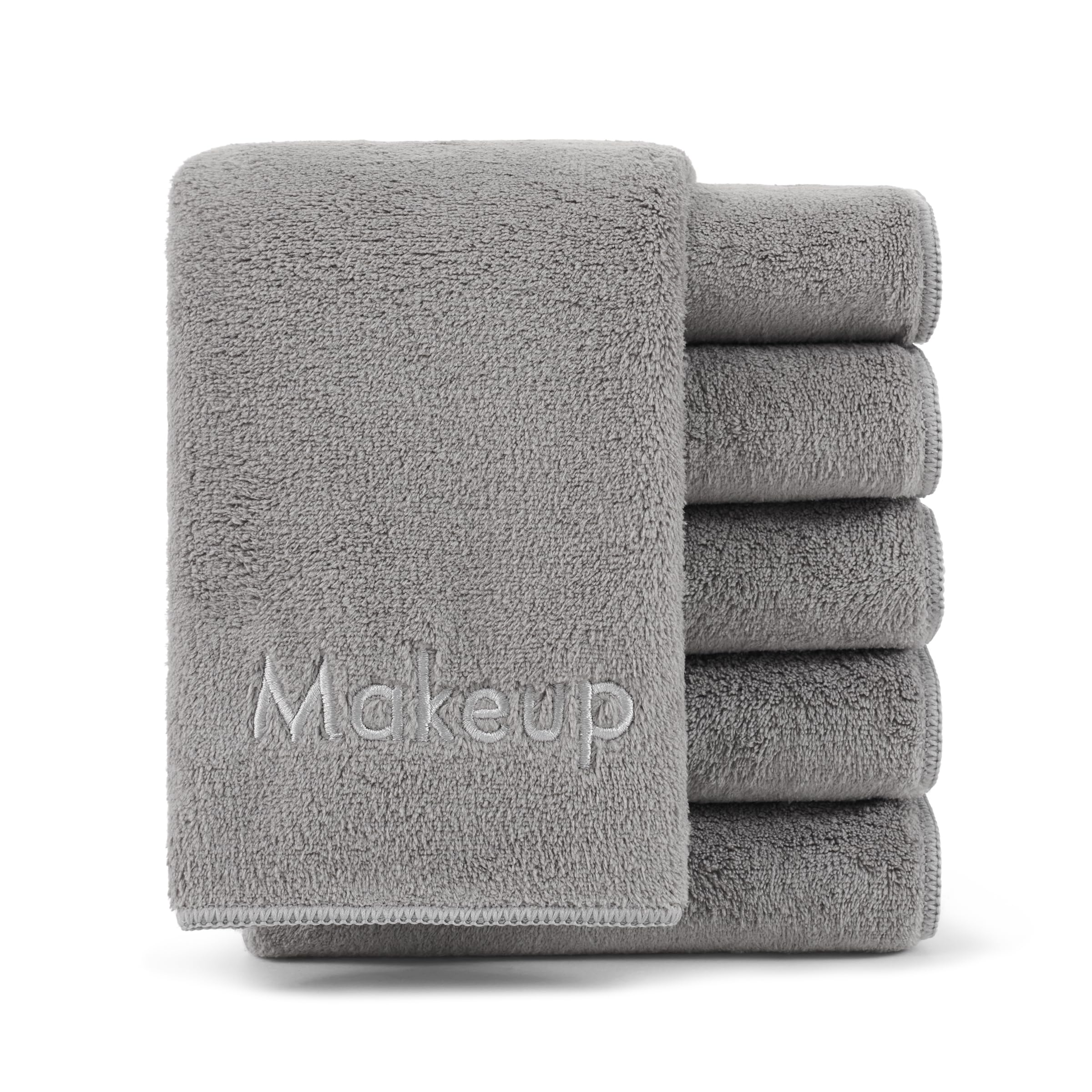 Arkwright Makeup Towels 6-pack shows ultra-soft coral fleece for gentle makeup removal.